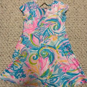 Lilly Pulitzer Pink and Blue Swirl Kids Dress